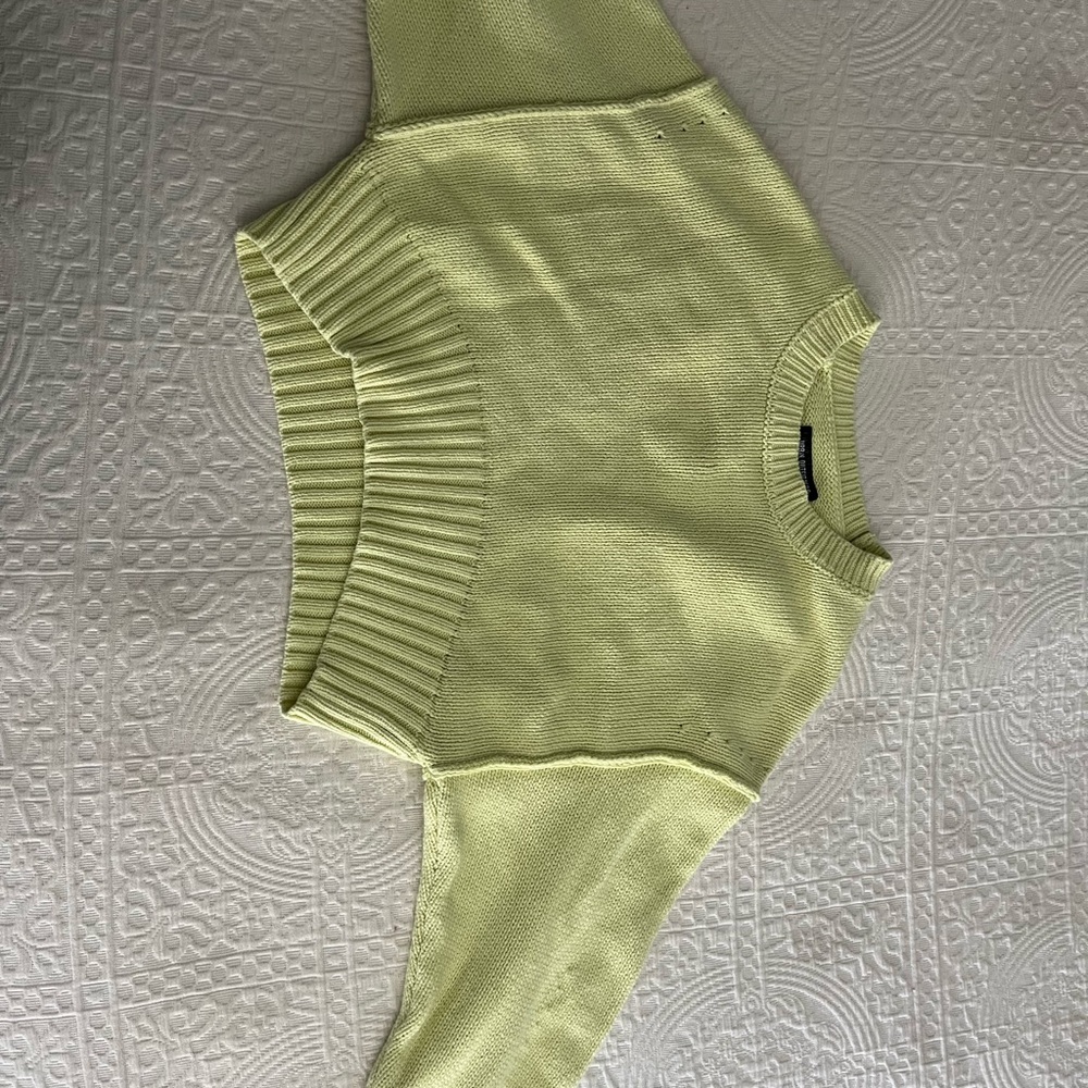 Urban Outfitters long sleeve yellow cropped sweater